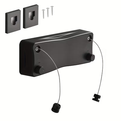 DryFlex™ Corde à Linge Rétractable Murale 5.2M – Double Ligne Télescopique