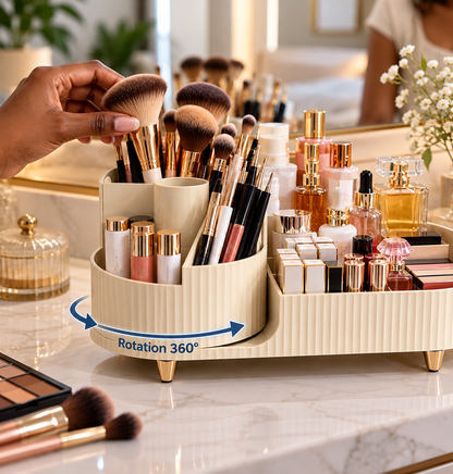 Organisateur de Maquillage Rotatif 360° – 2-en-1