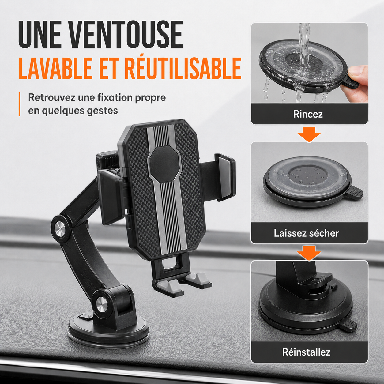 Support Téléphone Voiture Réglable