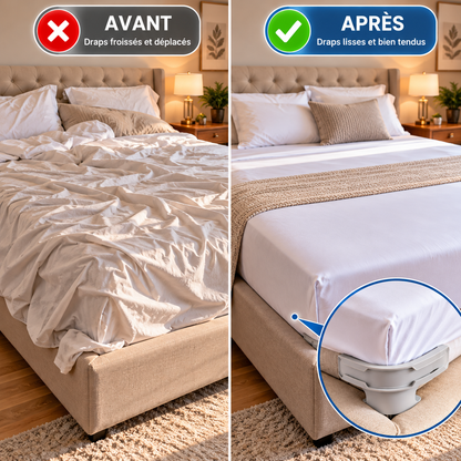 Fixateurs de Draps Antidérapants – Lot de 4