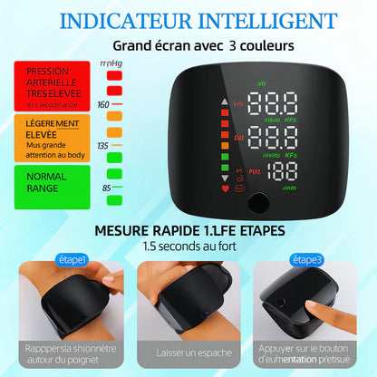 Tensiomètre automatique au poignet sans fil !