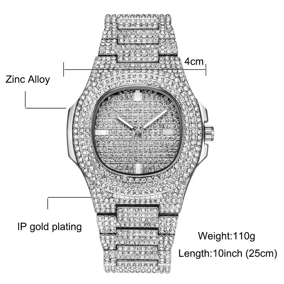 Providence™ Montre de luxe en acier inoxydable – Finition Brillante Luxe