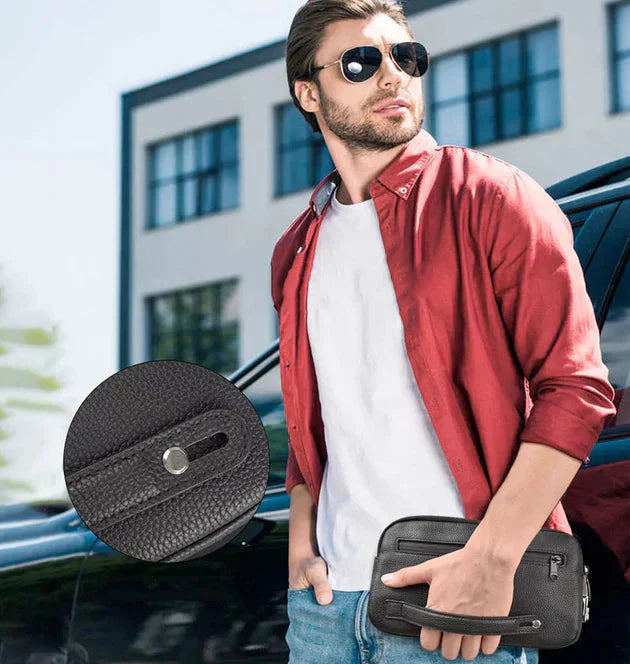 Sac Cuir Élégant et Sûr à Empreinte Digitale