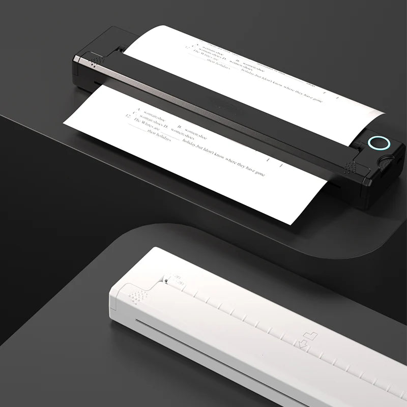Imprimante Thermique Portable Sans Fil  Bluetooth A4 Pour Android, iOS & PC