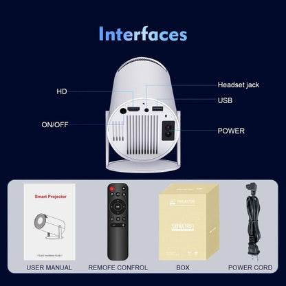 Projecteur 4K  - Streaming Netflix, YouTube, Prime Video