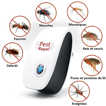 Répulsif Anti-Nuisibles à Ultrasons Pest Reject - Souris, Rats, Insectes, Moustiques
