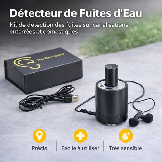 AquaScan® Détecteur de Fuite d'Eau Professionnel avec Casque