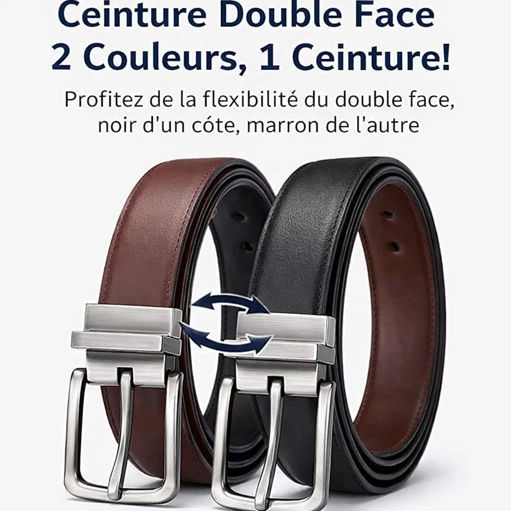 fitcheck® Ceinture Réversible en Cuir Homme – Style et Confort Quotidien