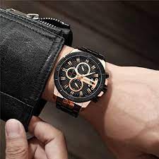 Montre Curren noir doré